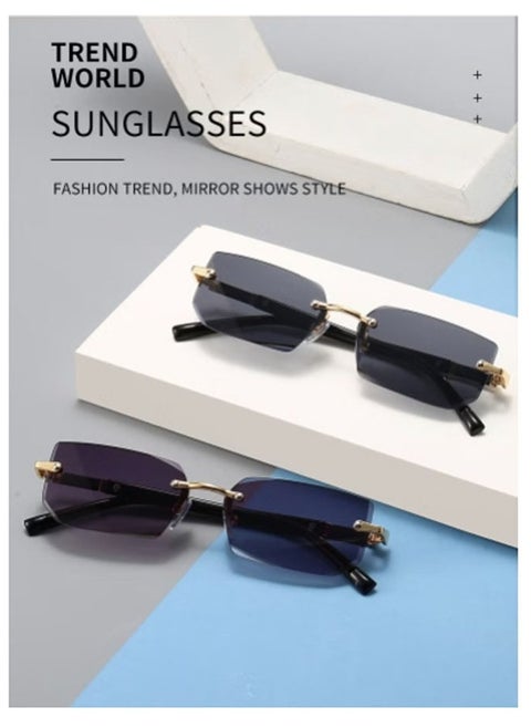 New Rimless Fashion Trend Sunglasses Personalized Sunglasses UV Protection Unisex