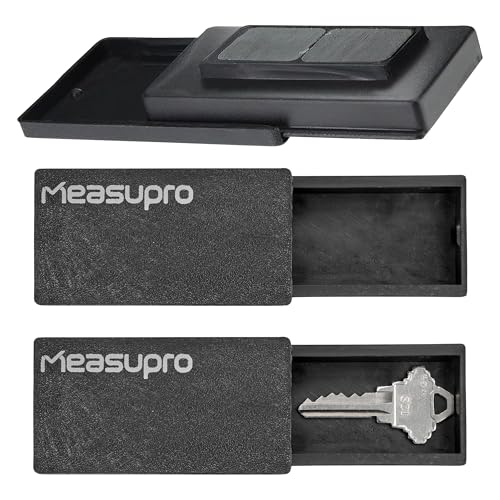 MeasuPro Magnetic Key Holder for Car - 3 Pack - 1 Size - Car Key Hider & More - Strong Magnets - Rugged Black Plastic Cases - Image 1