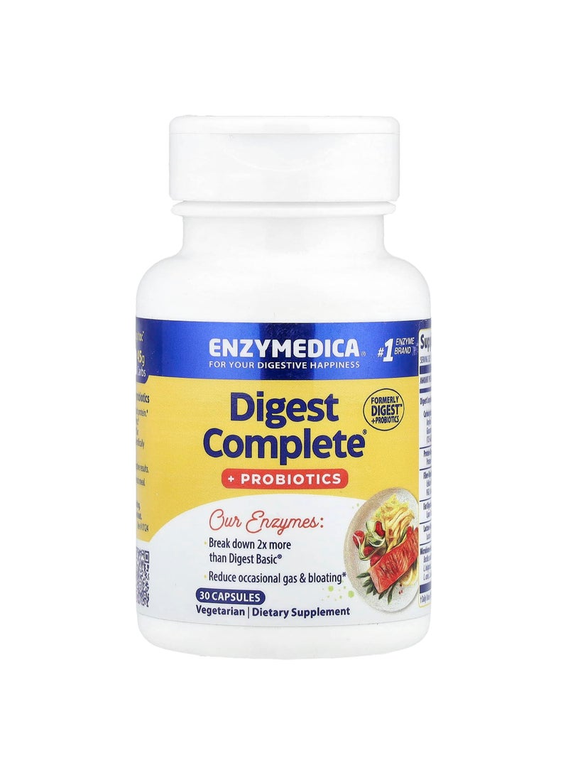 ENZYMEDICA Digest Complete + Probiotics, 30 Capsules