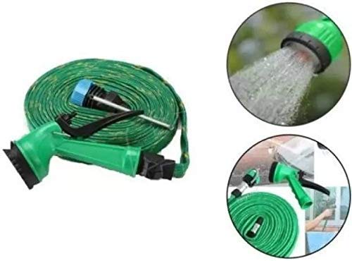 PIPALIYA Plastic 10 m Water Spray Jet Gun Hose Pipe for GardenCarBikePet Wash Green - Image 5