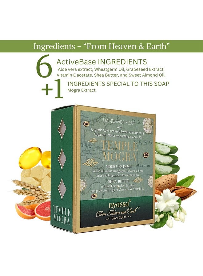 Nyassa Temple Mogra Natural Bathing Handmade Soap | Mogra Extract & Shea Butter | All Skin Type 150gm - Image 5