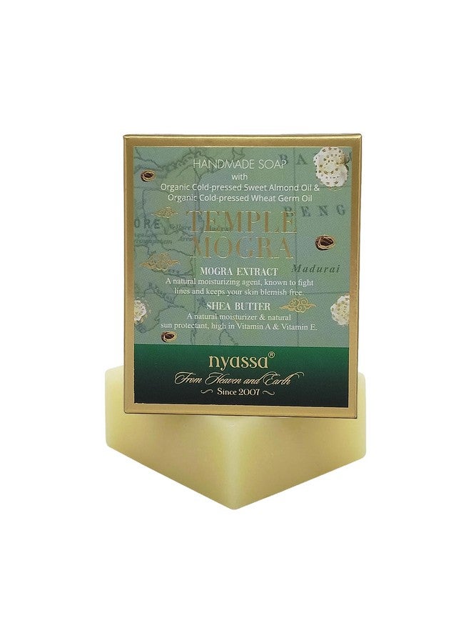 Nyassa Temple Mogra Natural Bathing Handmade Soap | Mogra Extract & Shea Butter | All Skin Type 150gm - Image 1
