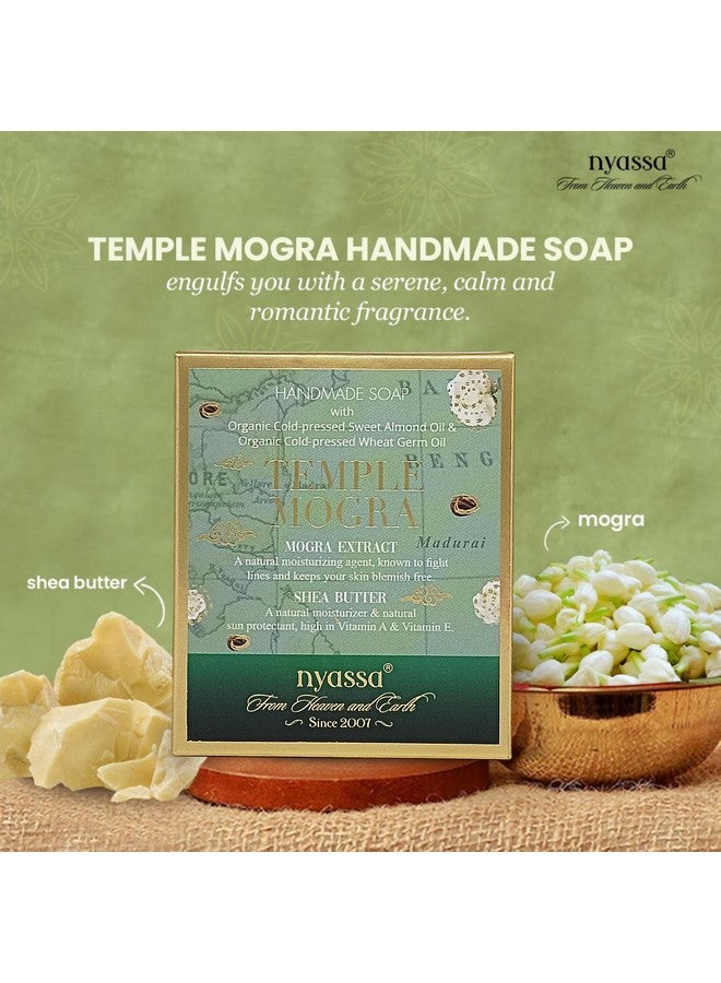 Nyassa Temple Mogra Natural Bathing Handmade Soap | Mogra Extract & Shea Butter | All Skin Type 150gm - Image 2