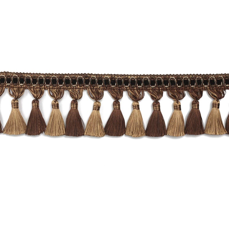 fenghuangwu Fenghuangwu 65 Yard Handmade Tassel Fringe Trim 10Cm394Inch Diameter Tassel Fringing Trimmings Hand Knitting for DIY DecorCurtain Tablecloth Home DecorationDark Coffee 