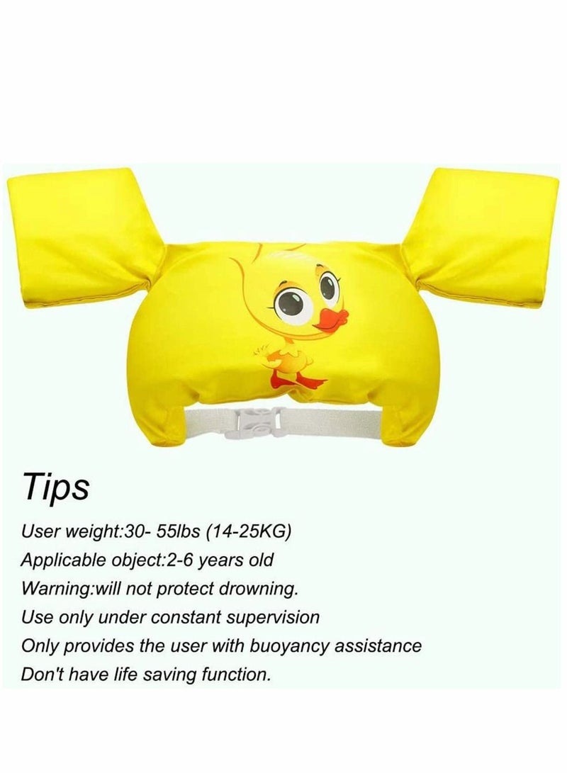 SYOSI Swimming Arm Bands Float Vest, Swimming Float Vest, Swim Training Jacket, Arm Bands Kids For Girls and Boys 2-6 Year 0ld to Swim-Yellow - Image 5