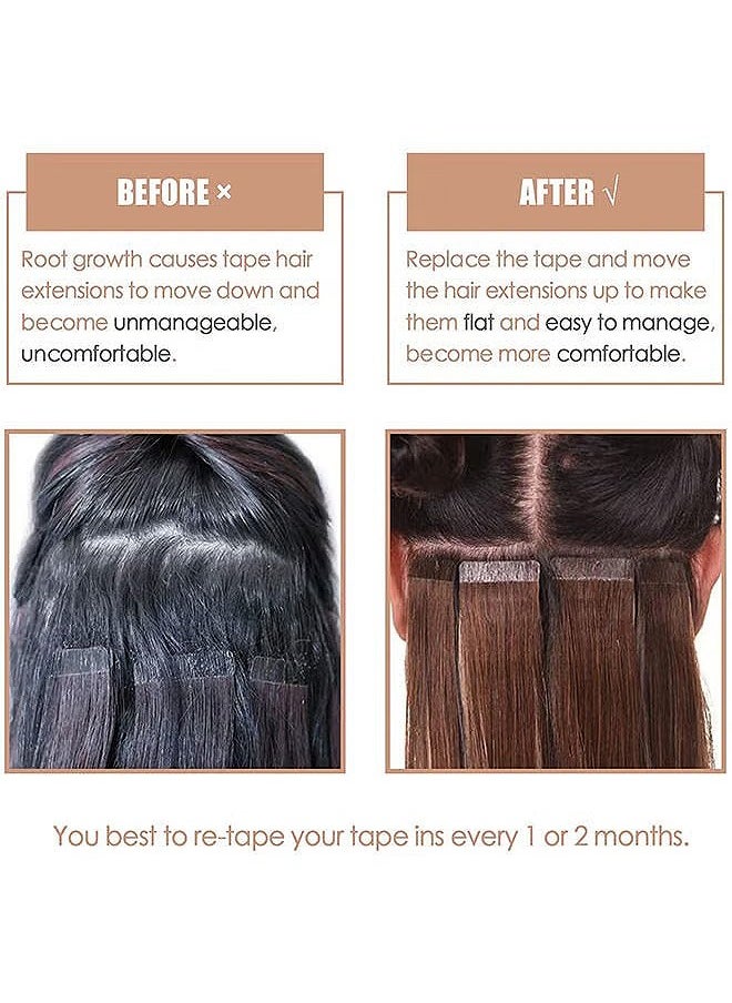 HS - 72 Tabs Hair Extension Tape Tabs Double Sided Replacement Tape Adhesive Invisible No Residue Transparent Tapes For Hair Extensions - Image 1
