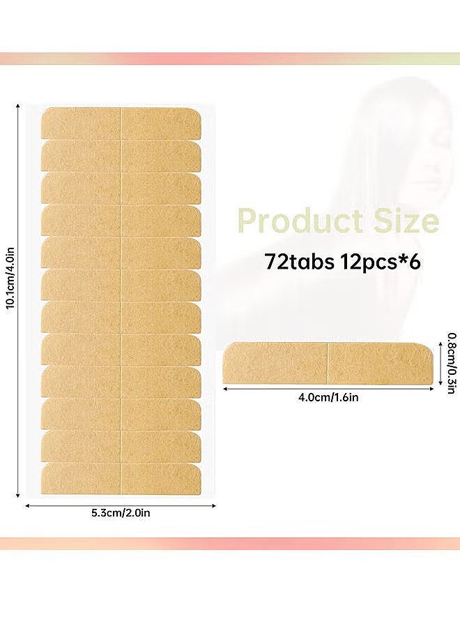 HS - 72 Tabs Hair Extension Tape Tabs Double Sided Replacement Tape Adhesive Invisible No Residue Transparent Tapes For Hair Extensions - Image 1