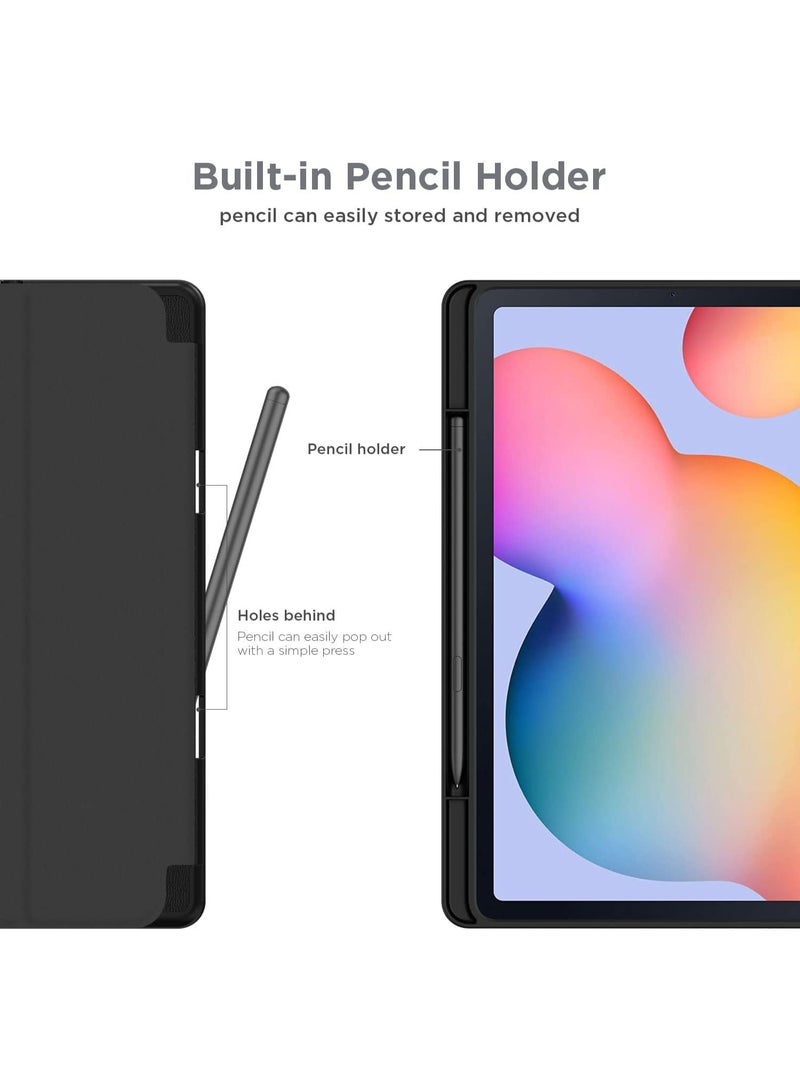 Xiaomi Redmi Pad SE 8.7'' inch 2024 Tablet Case with Pen Holder, Soft TPU Back Trifold Stand Protective Smart Cover Flip, Auto Wake&Sleep (Black) - Image 3