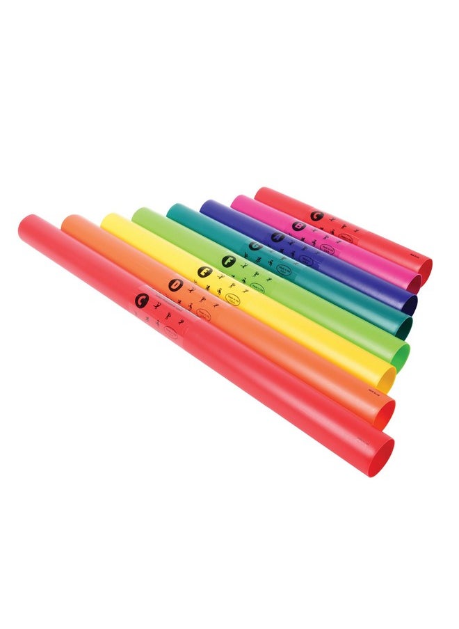 Constructive Playthings Boomwhackers Music Tubes, C To C Scale Musical Sound Tube, Classroom Instruments For Kids, Diatonic Set Of 8  - Image 1