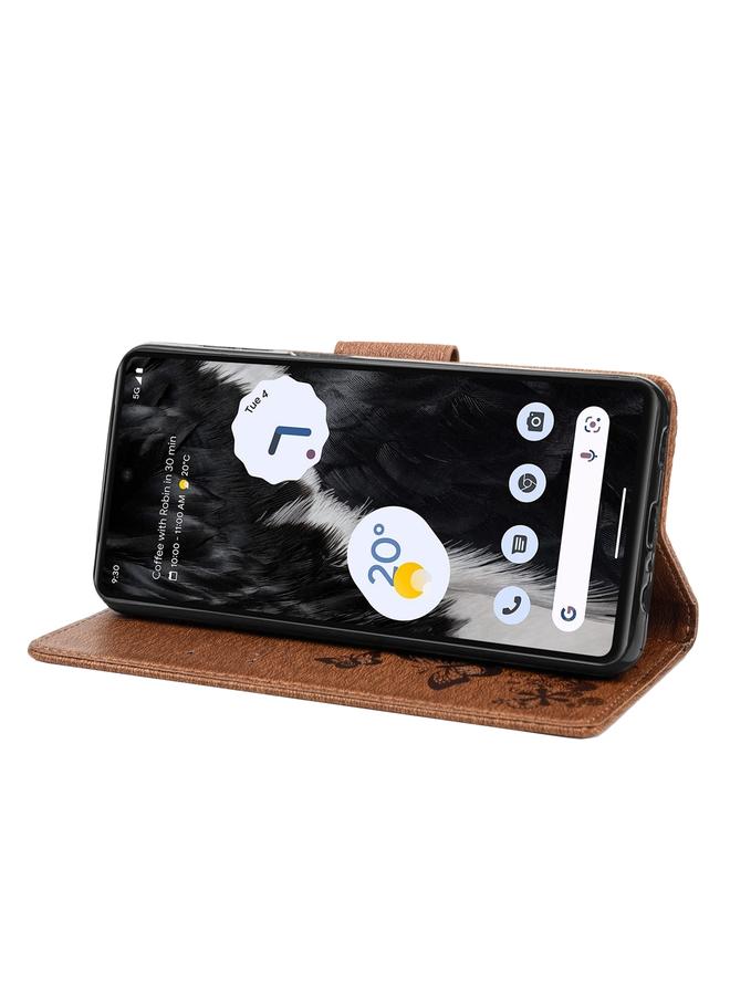 Zaboon Case For Google Pixel 7 Pro 5G Butterfly Embossed Horizontal Flip Leather Phone Case - Image 5