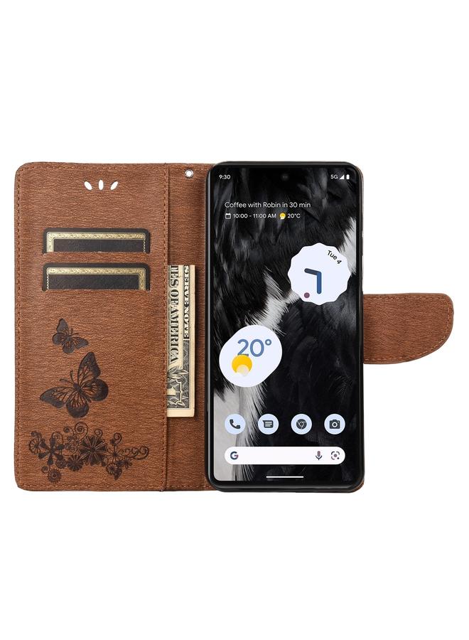 Zaboon Case For Google Pixel 7 Pro 5G Butterfly Embossed Horizontal Flip Leather Phone Case - Image 4