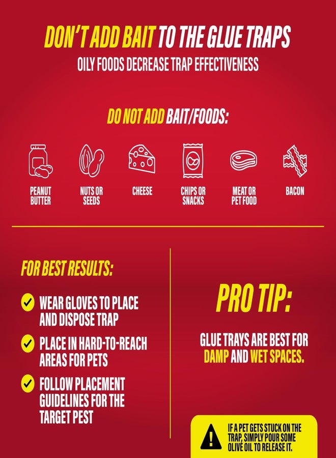 Catchmaster Jumbo Rat & Mouse Glue Traps 6Pk, Large Bulk Glue Board Rat & Mouse Traps Indoor for Home, Adhesive Plastic Tray for Snakes, Mice, & Spiders, Pet Safe Pest Control - Image 5