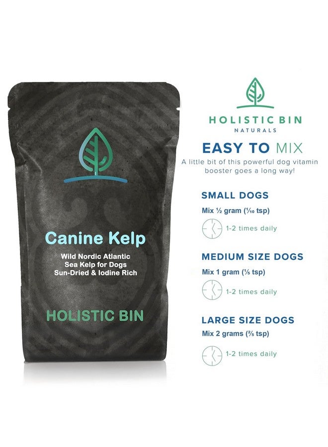 Holistic Bin Canine Atlantic Sea Kelp for Dogs | All Natural Dog Food Topper for Digestive Health, Skin and Coat Health, and Immune Support | Rich in Vitamins, Minerals, and Calcium for Dogs (50g) - Image 3