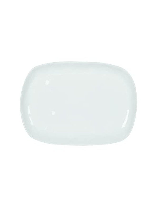 Everyday White by Fitz and Floyd Organic Serve Platter, 15-inch - Image 1