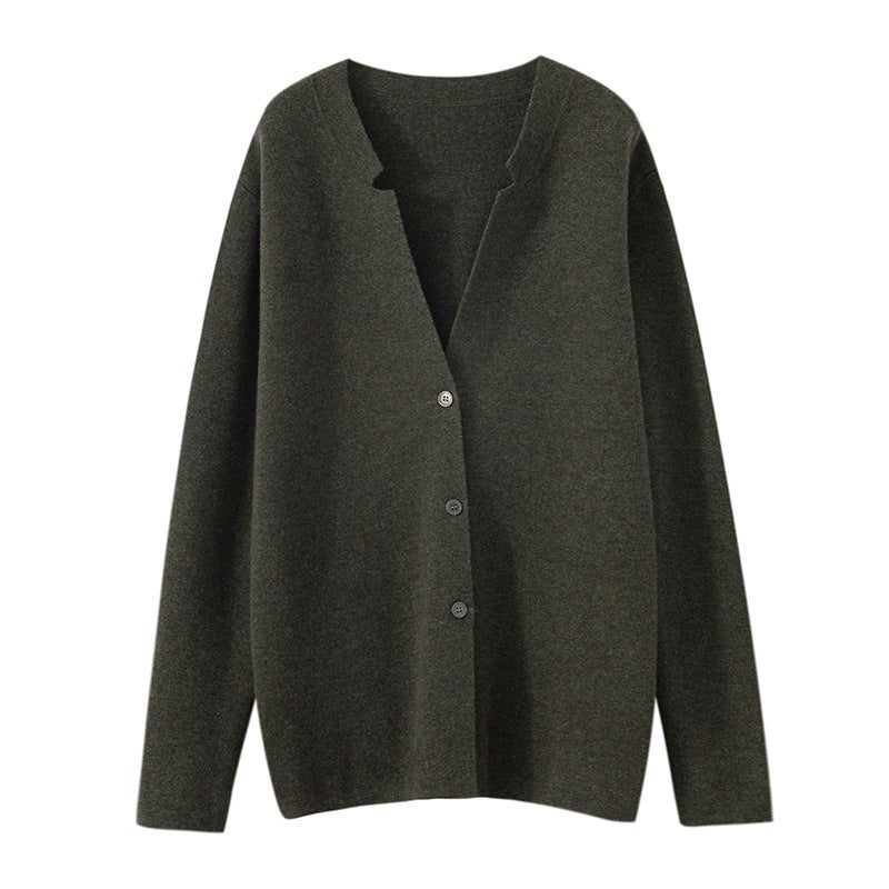 Mens Wool Cardigan Autumn Winter New Casual Thickened Knitwear Flower Blue