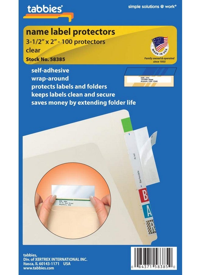 Tabbies® 58385 - PROTECTOR, TOP TAB FOLDER, 3 1/2 X 2, CLEAR - Image 3