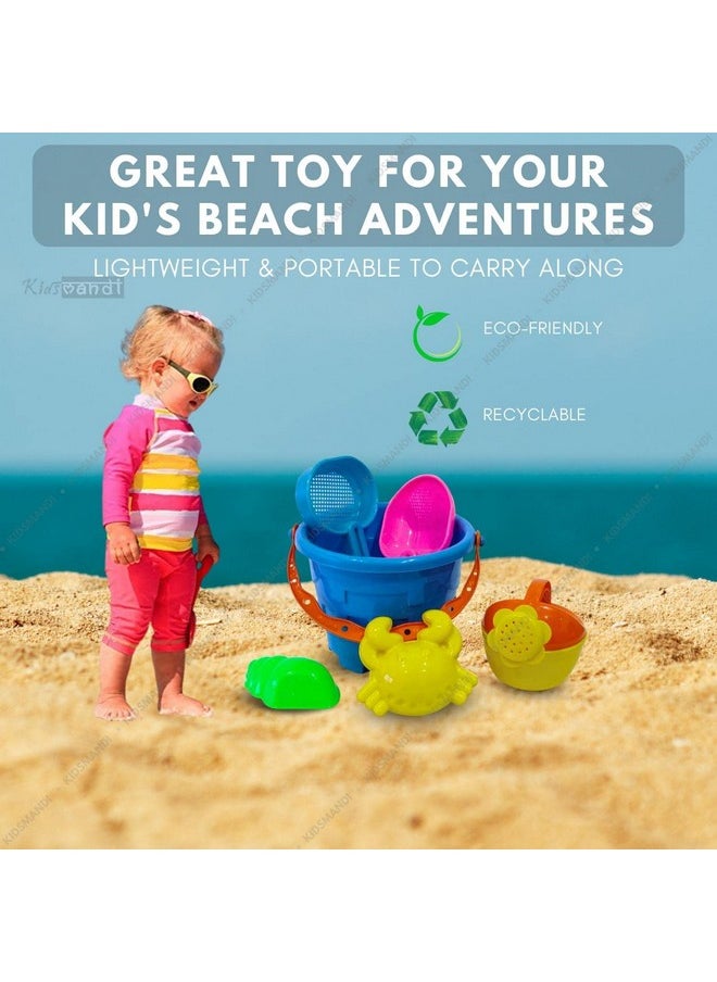Kids Mandi Kids Mandi Beach Toys for Toddlers | Sand Kit Play Set with Bucket, Shovels & Molds | Summer Fun Creative Activity Playset & Gardening Tool | Outdoor Kids Sand Toys for Kids - Color May Vary  - Image 4