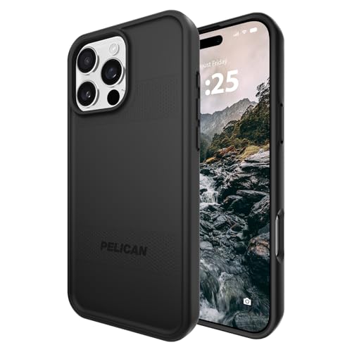 Pelican Protector iPhone 16 Pro Max Case Compatible with MagSafe Rugged Magnetic Phone Case with 16ft MilitaryGrade Drop Protection Heavy Duty Phone Cover for iPhone 16 Pro Max Black - Image 1