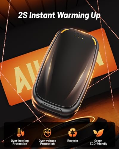 Aililan Hand Warmers Rechargeable 2 Pack, 3-Settings Rechargeable Hand Warmer, AI Smart Heating, Pocket Portable Electric Hands Warmer, Magnetic Handwarmers, A Winter for Kids and Loved Ones - Image 2