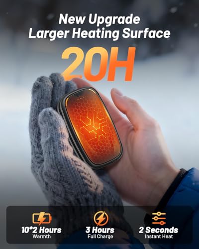 Aililan Hand Warmers Rechargeable 2 Pack, 3-Settings Rechargeable Hand Warmer, AI Smart Heating, Pocket Portable Electric Hands Warmer, Magnetic Handwarmers, A Winter for Kids and Loved Ones - Image 4