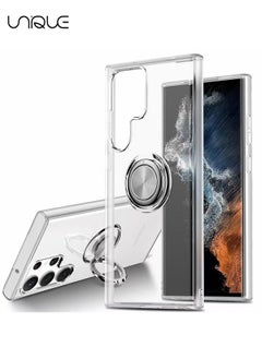 Unique Compatible with Samsung Galaxy S24 Ultra Phone Case - Clear Phone Case - Magnetic Bracket Phone Case - Car Phone Case - Clear Soft TPU Slim Shockproof Phone Case  - Image 1
