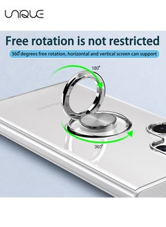 Unique Compatible with Samsung Galaxy S24 Ultra Phone Case - Clear Phone Case - Magnetic Bracket Phone Case - Car Phone Case - Clear Soft TPU Slim Shockproof Phone Case  - Image 5