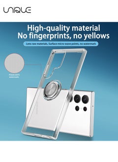 Unique Compatible with Samsung Galaxy S24 Ultra Phone Case - Clear Phone Case - Magnetic Bracket Phone Case - Car Phone Case - Clear Soft TPU Slim Shockproof Phone Case  - Image 4