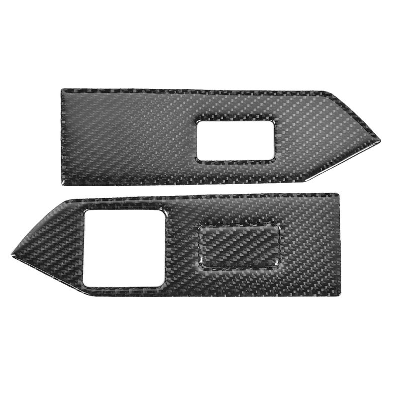 3pcs Carbon Fiber Car Window Lifter Panel Trim Cover Fits for Ford Mustang 2009-2013 - Image 1