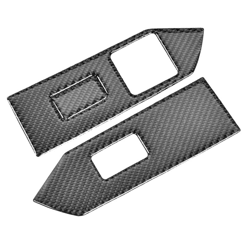 3pcs Carbon Fiber Car Window Lifter Panel Trim Cover Fits for Ford Mustang 2009-2013 - Image 2