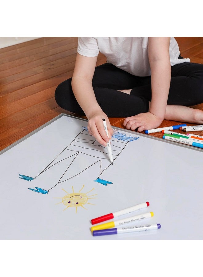 Apostrophe Games Fine Point Dry Erase Markers - Multicolor Variety Pack Pens, 12 Colors - Reusable Whiteboard Markers, Wipes Clean - Image 3