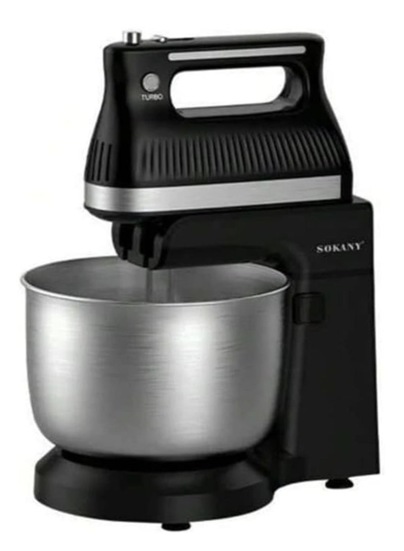 sokany Kitchen Stand Mixer 500W with 4L Bowl, High Power Pure Copper Motor, Five-Speed Adjustment, Electric Mixer for Baking, Whipping, and Kneading Dough - Image 1