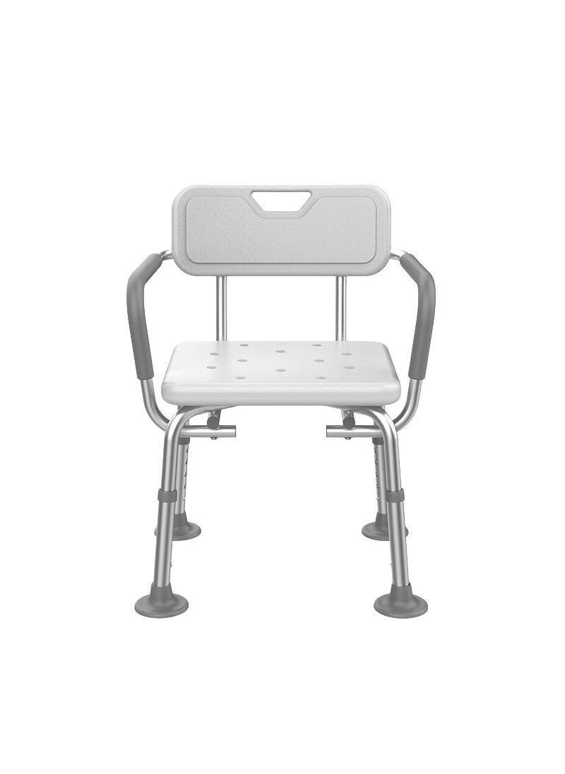 ماركة غير محددة Bathing Chairs For The Elderly Pregnant Women Shower Chairs Shower Chairs  Aluminum Alloy Anti Slip Shower Chairs Half Pack Armrest Shower Chair Big Foot Pad Style  - Image 1
