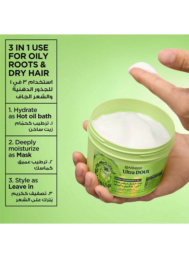 garnier Ultra Doux Hair Food Mask Kiwi 390Ml - Image 3