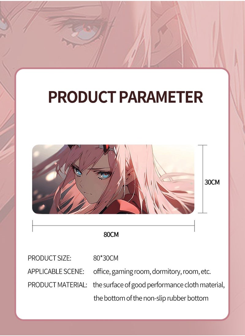 Beirui - 80cm*30cm Anime Mouse Pad, Gaming Mouse Pad, Large Mouse Pad, Extended Keyboard Mouse Pad, Extended Keyboard Mouse Pad with non-slip base and stitched edges - Image 1