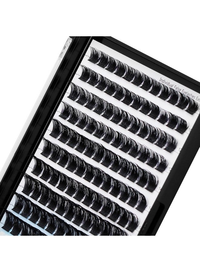 Hannahool 10Rows,Large Pack Grafting Mixed 10-12-14-16mm/14-16-18mm/12-14-16mm Wide Stem Cluster Eyelashes D Curl Individual False Eyelashes Home DIY Eye Lashes Extensions (mixed 12-14-16mm) - Image 2