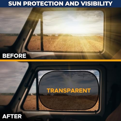 EcoNour Car Window Shade for Baby (4 Pack) | Cling Sun Shade for SUV, Van, RV, Bus & Pickup Truck | Sun Protection for Car Side Window | Sun Blocker Shade for Baby | X-Large 25" x 16" - Image 5