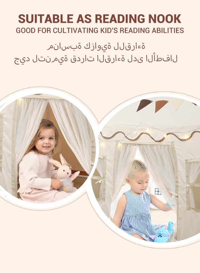 Large Kids Tent House Indoor,Toddler Play Tent With Birthday Party Decoration,Indoor Outdoor Play house for Baby Princess Castle Tent,Kids Indoor Room Toys for Boys Girls Age 3-10 Years Old  - Image 3