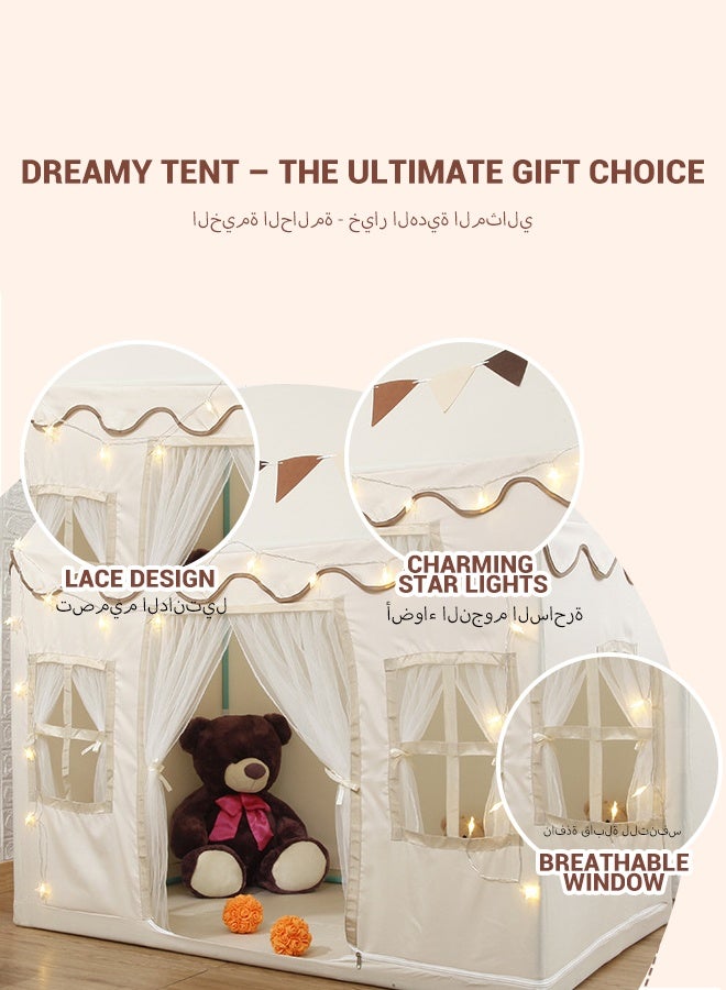 Large Kids Tent House Indoor,Toddler Play Tent With Birthday Party Decoration,Indoor Outdoor Play house for Baby Princess Castle Tent,Kids Indoor Room Toys for Boys Girls Age 3-10 Years Old  - Image 5