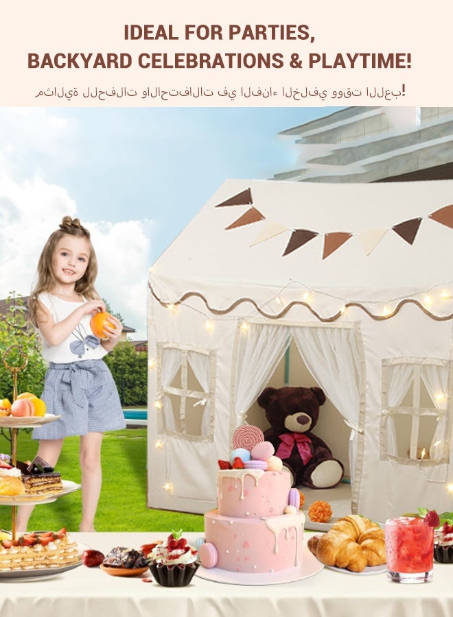 Large Kids Tent House Indoor,Toddler Play Tent With Birthday Party Decoration,Indoor Outdoor Play house for Baby Princess Castle Tent,Kids Indoor Room Toys for Boys Girls Age 3-10 Years Old  - Image 4