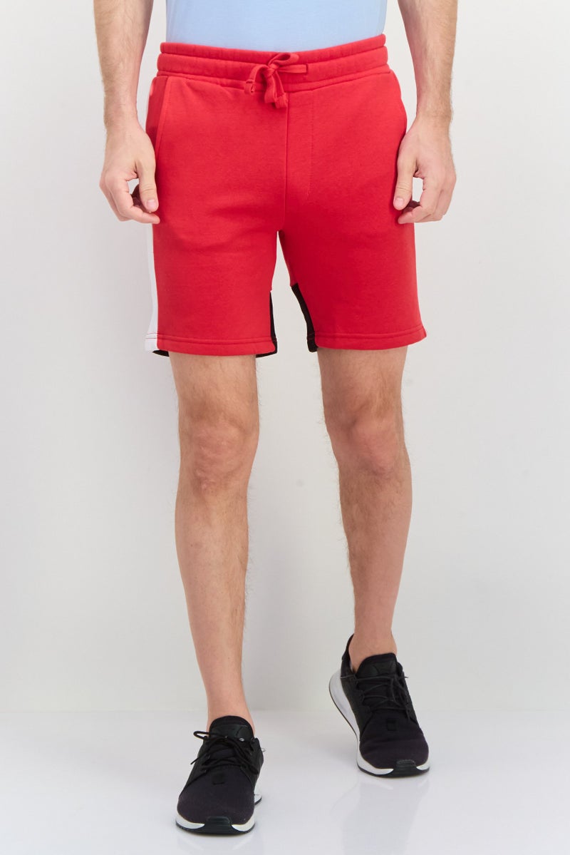 CROSSHATCH Men Brand Logo Drawstring Shorts, Red - Image 1