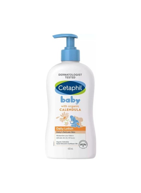 Cetaphil Baby Daily Lotion with Organic Calendula – Gentle Moisturizer, 400ml