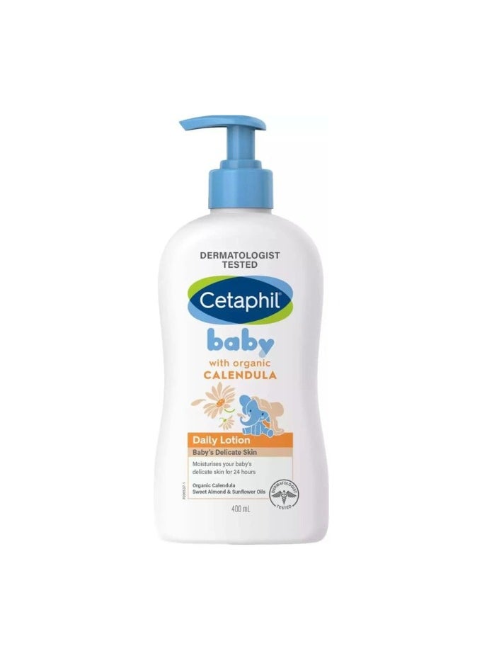 Cetaphil - Cetaphil Baby Daily Lotion with Organic Calendula – Gentle Moisturizer, 400ml - Image 1