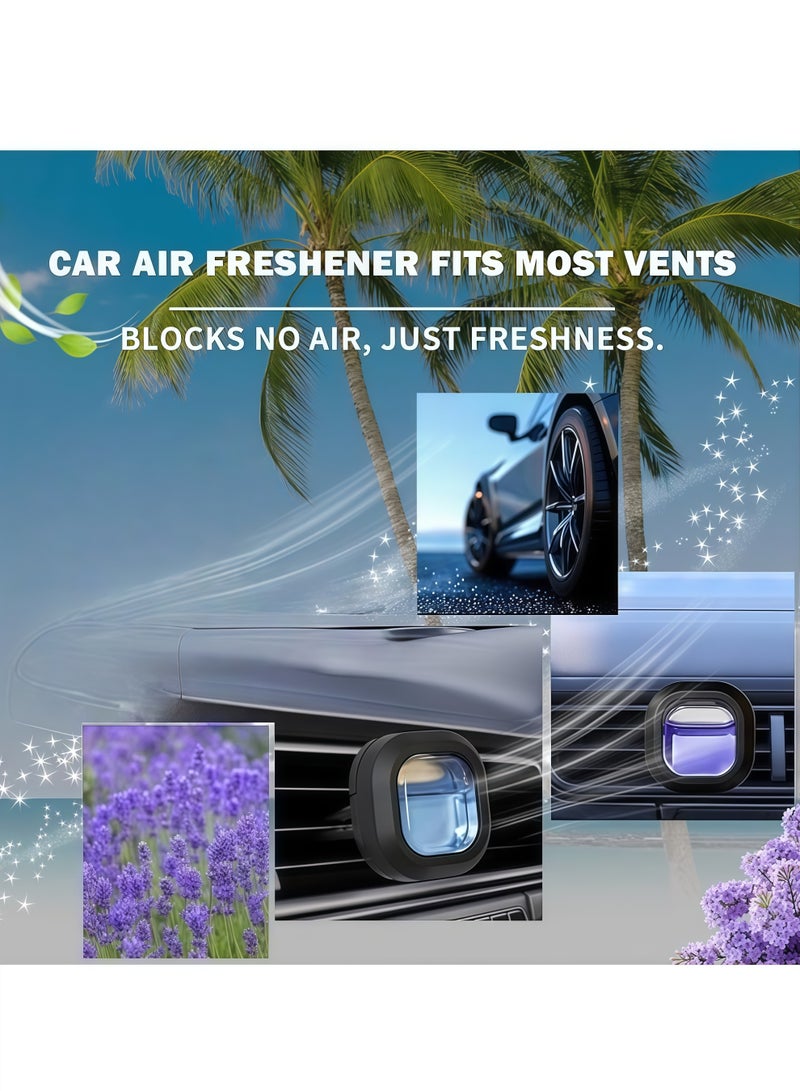 5 قطع من معطرات الهواء للسيارة ذات المفعول الطويل لمدة 30 يومًا مع مشبك للفتحة - مزيل للروائح الكريهة برائحة الزيوت العطرية، 0.14 أونصة لكل قطعة، مصدر عطر غير سام لرائحة منعشة في السيارة (أزرق + بنفسجي) - Image 5