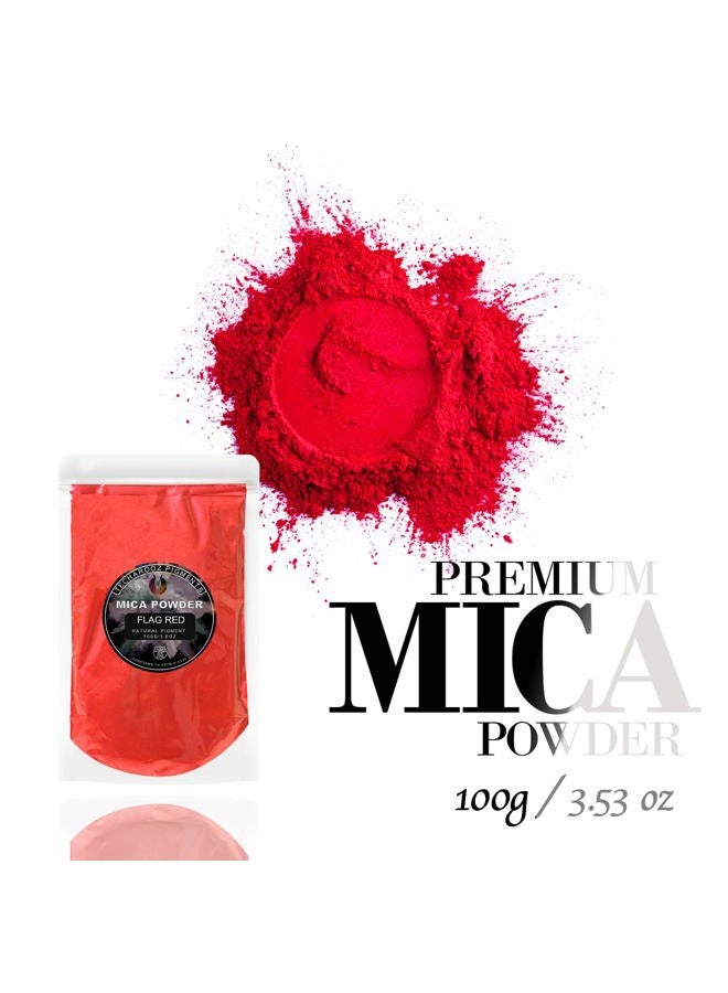 TECHAROOZ Flag RED Mica Powder for Epoxy Resin 100g / 3.5oz. Sealed Bag - 2 Tone Resin Dye Color Pigment Powder for Lip Gloss, Nails, Colorant for Slime Bath Bombs Soap Making & Polymer Clay - Image 2