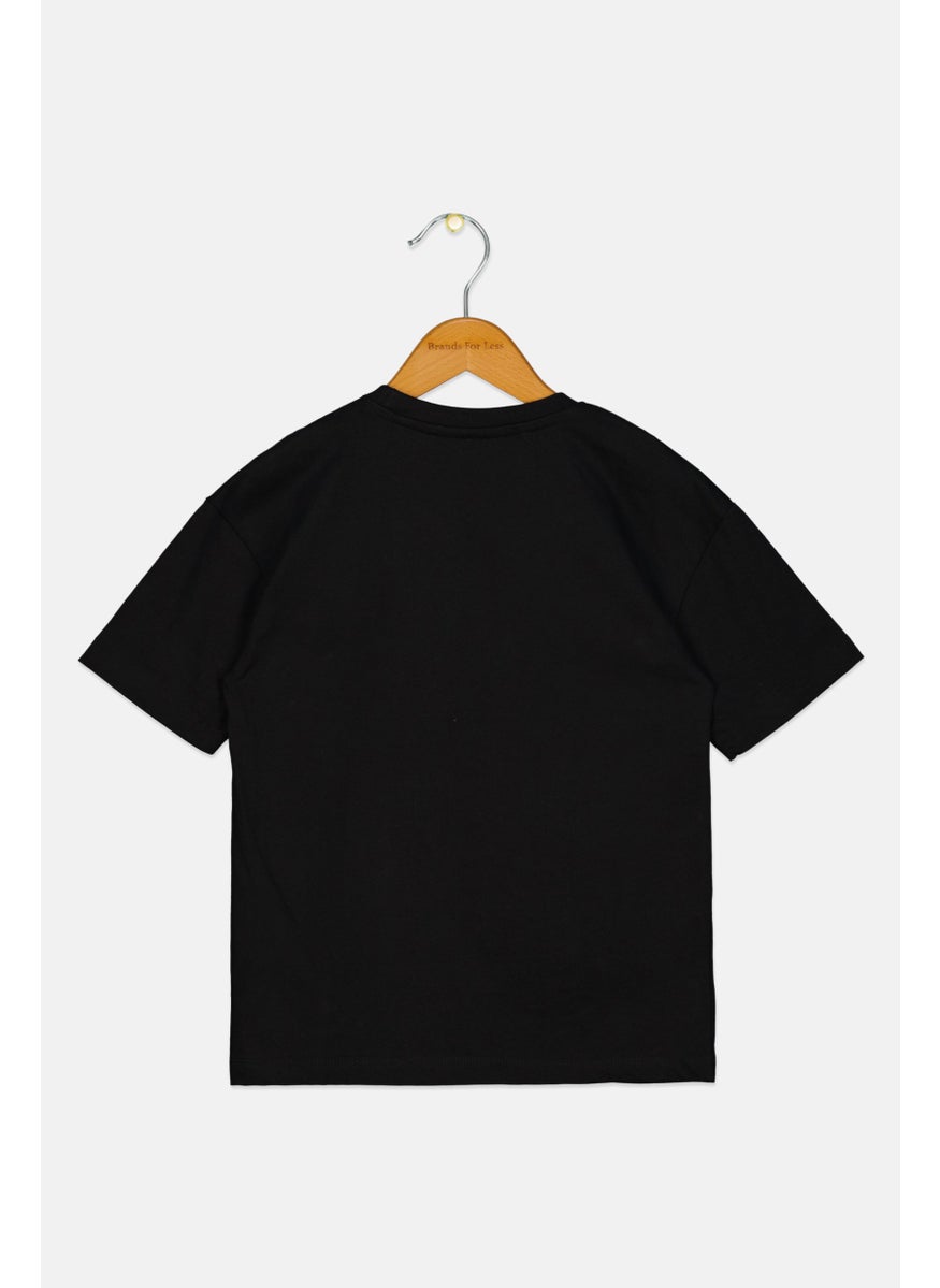 Harry Potter Kids Boy Crew Neck Short Sleeves Brand Logo T-shirt, Black  - Image 2