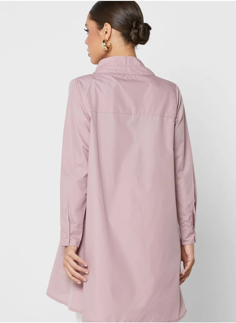 Desert Cove High Low Asymmetric Button Down Shirt