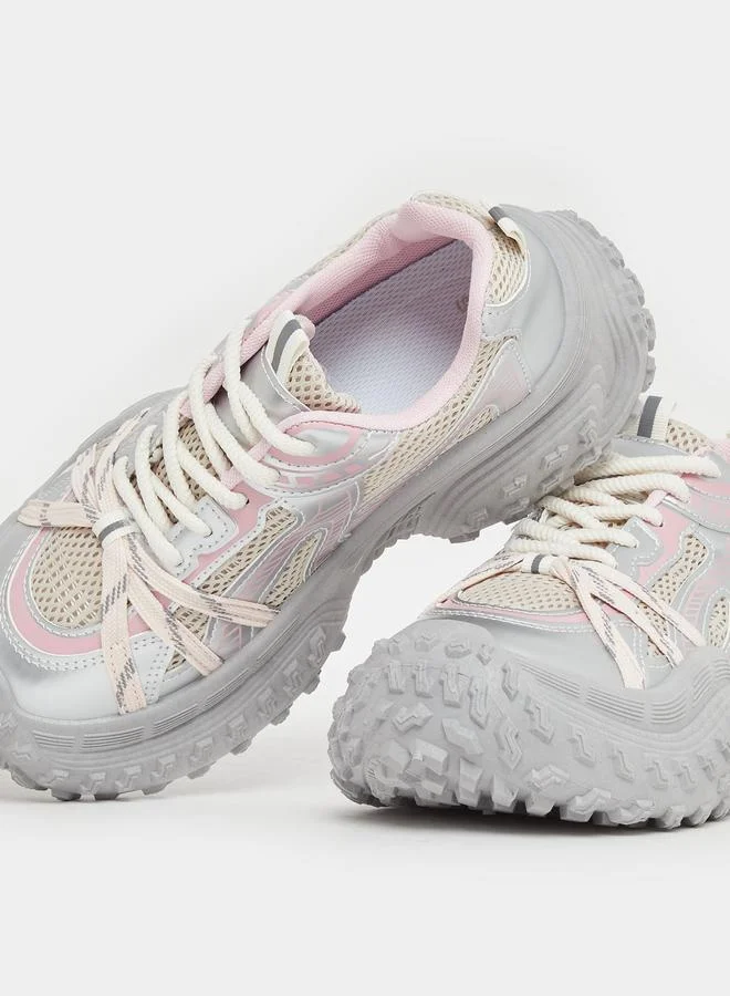 Styli Styli Chunky Sole Lace Up Sneakers