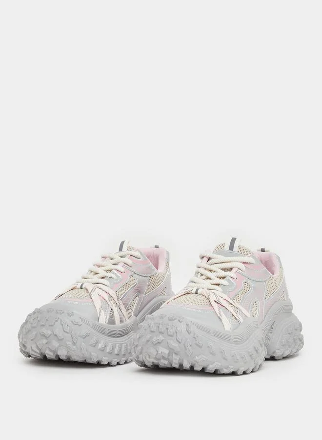 Styli Styli Chunky Sole Lace Up Sneakers