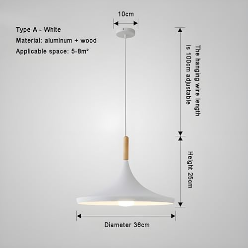 twixle Tulip/Disk Aluminium Ceiling Light Lamp, White and Black Texture, Hanging Decorative Chandelier for Home, Living Room, Indoor, Outdoor (White TASLA with Bulb, Pack of 1) - Image 5