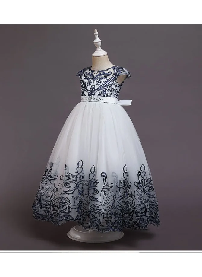 دىدانيالا Lace Applique Ball Royal Blue Gown